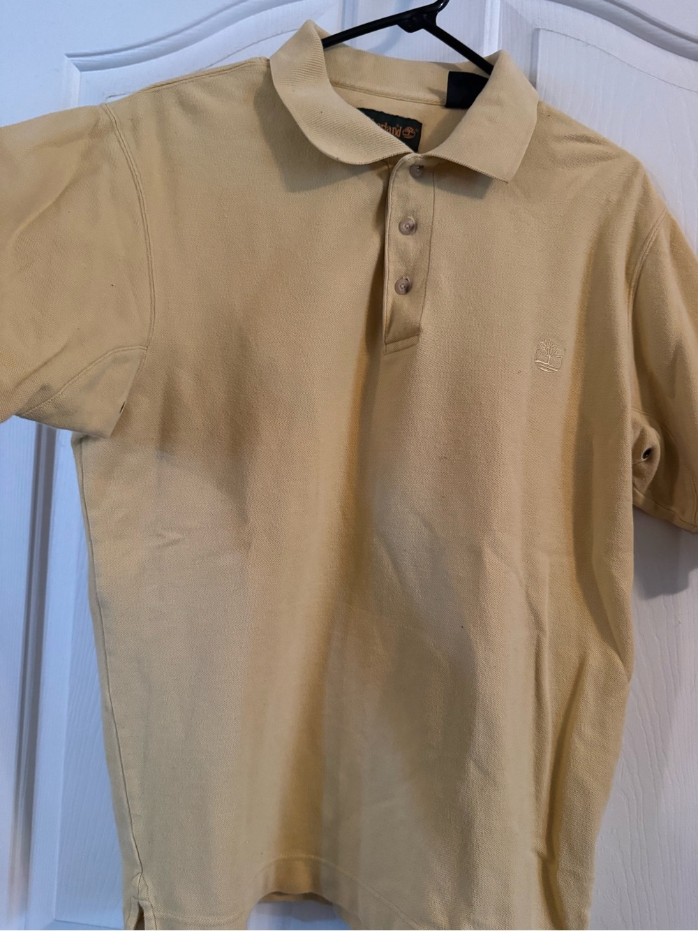 Timberland Men's Pale Yellow Polo Shirt